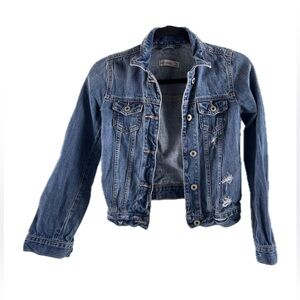 Abercrombie Kids Jean Jacket -Distressed- Size 12 M- EUC